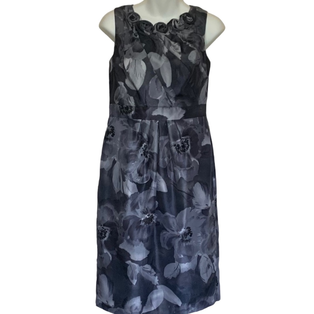 Adrianna Papell Floral Iridescent Sheath Dress Size 6
